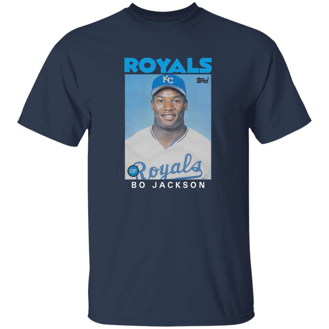 Royals Topps Bo Jackson Shirt Royals Topps Bo Jackson Shirt