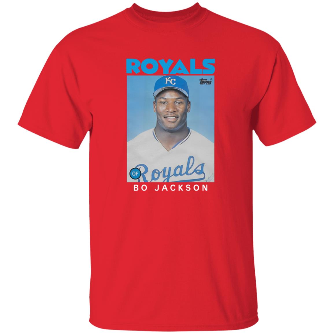 Royals Topps Bo Jackson Shirt Royals Topps Bo Jackson Shirt