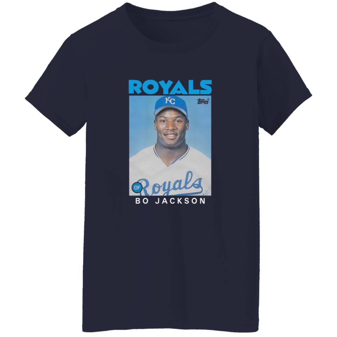 Royals Topps Bo Jackson Shirt Royals Topps Bo Jackson Shirt