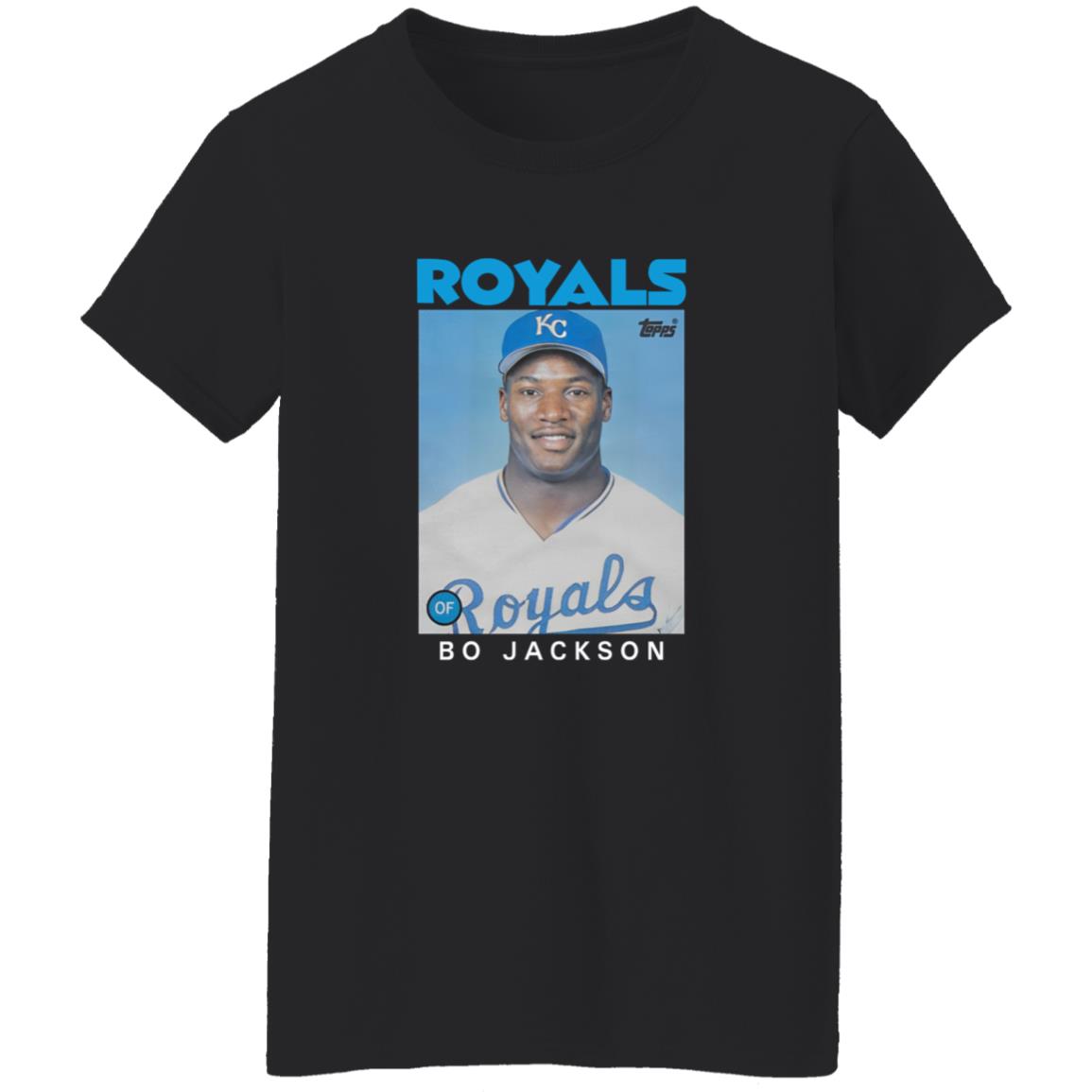 Royals Topps Bo Jackson Shirt Royals Topps Bo Jackson Shirt