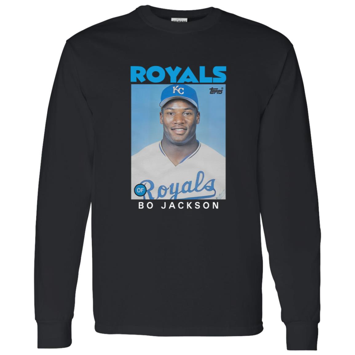 Royals Topps Bo Jackson Shirt Royals Topps Bo Jackson Shirt