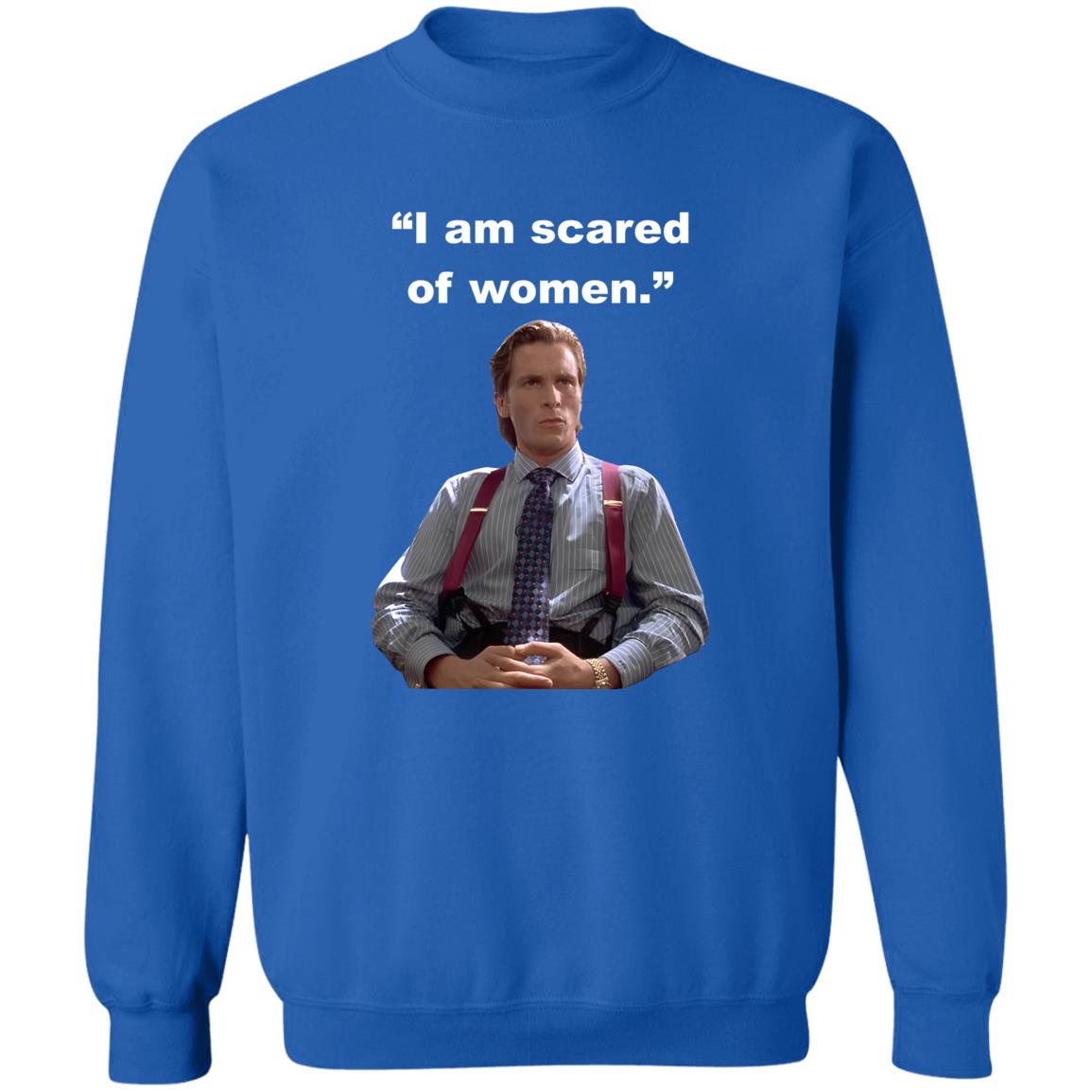Schizo Store I Am Scared Of Women Hoodie Patrick Bateman Schizo Store I Am Scared Of Women Hoodie Patrick Bateman