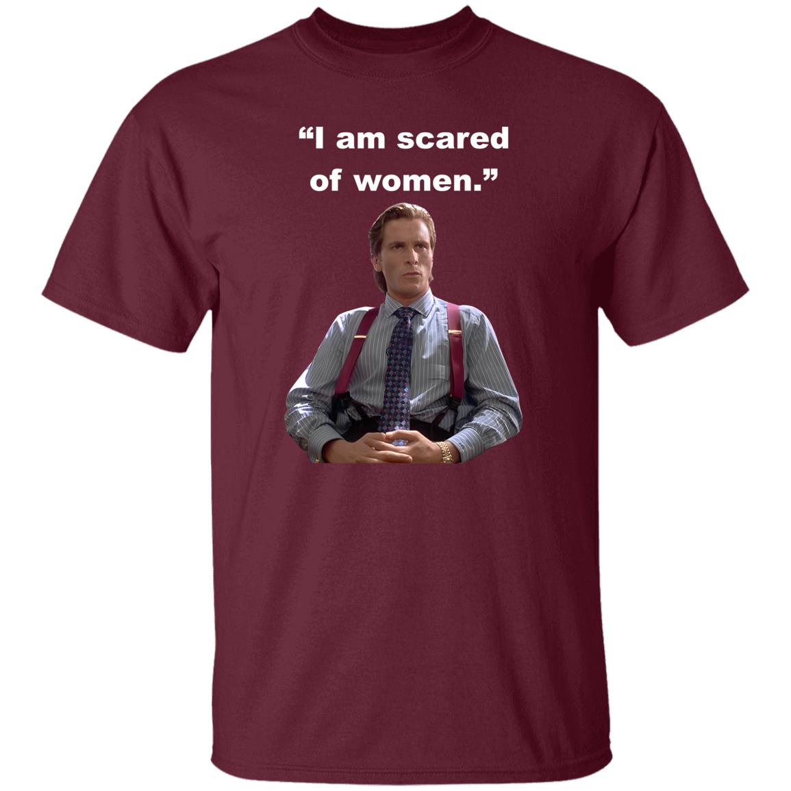 Schizo Store I Am Scared Of Women Hoodie Patrick Bateman Schizo Store I Am Scared Of Women Hoodie Patrick Bateman