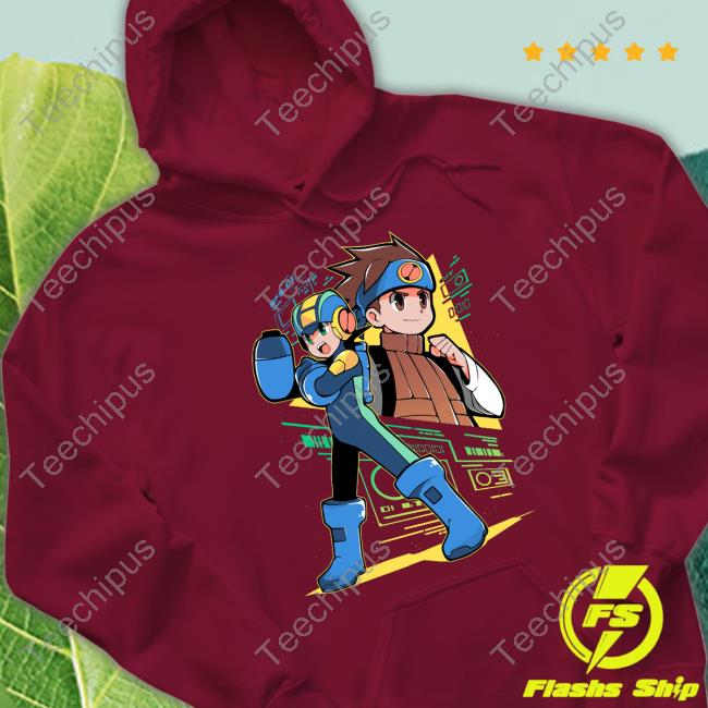Official Mega Man And Lan Hoodie Official Mega Man And Lan Hoodie
