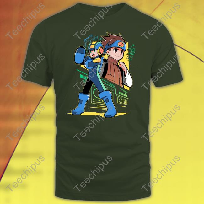 Official Mega Man And Lan Hoodie Official Mega Man And Lan Hoodie