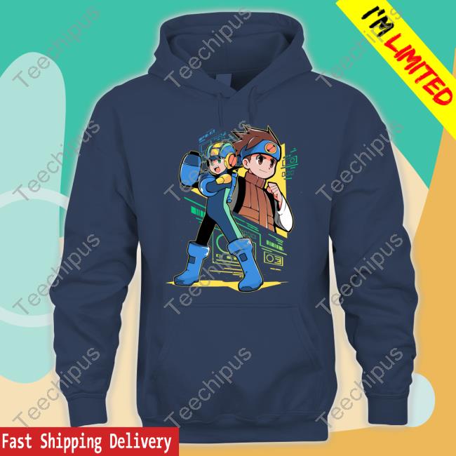 Official Mega Man And Lan Hoodie Official Mega Man And Lan Hoodie