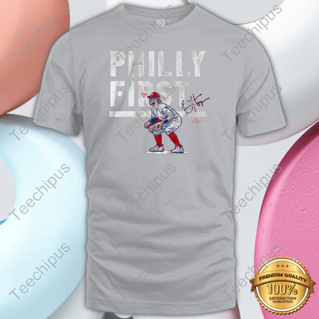 BreakingT Men's Philadelphia Phillies Bryce Harper Light Blue