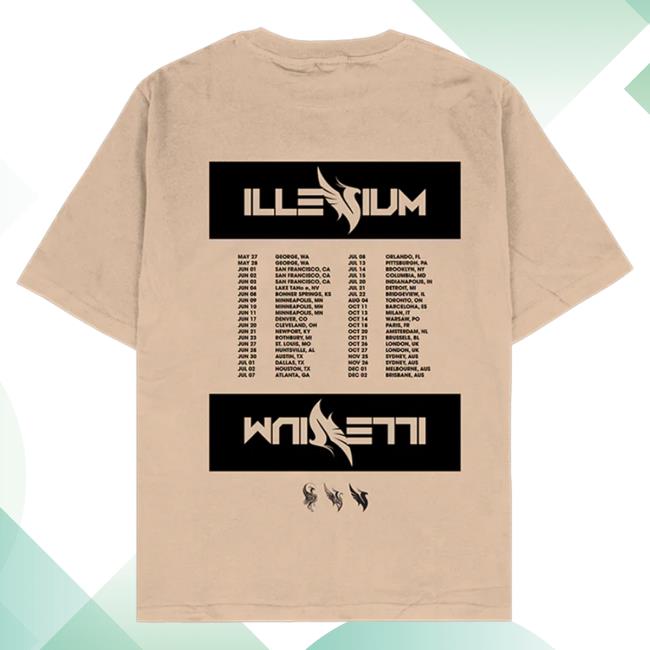 Official Illenium Merch Store Illenium Tan Stacked Tour T-Shirts Illenium Shop Official Illenium Merch Store Illenium Tan Stacked Tour T-Shirts Illenium Shop