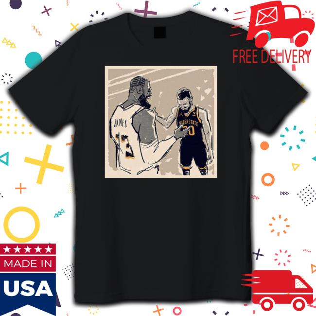 Trending Stephen Curry Vs Lebron James Handshake Long Sleeve Tee Trending Stephen Curry Vs Lebron James Handshake Long Sleeve Tee