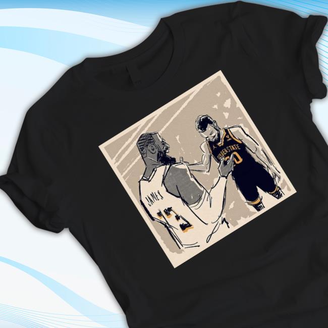 Trending Stephen Curry Vs Lebron James Handshake Long Sleeve Tee Trending Stephen Curry Vs Lebron James Handshake Long Sleeve Tee