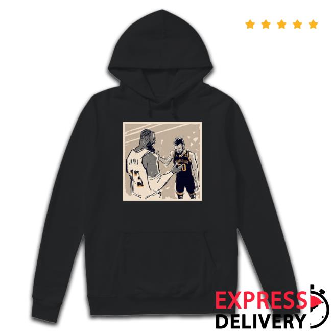Trending Stephen Curry Vs Lebron James Handshake Long Sleeve Tee Trending Stephen Curry Vs Lebron James Handshake Long Sleeve Tee