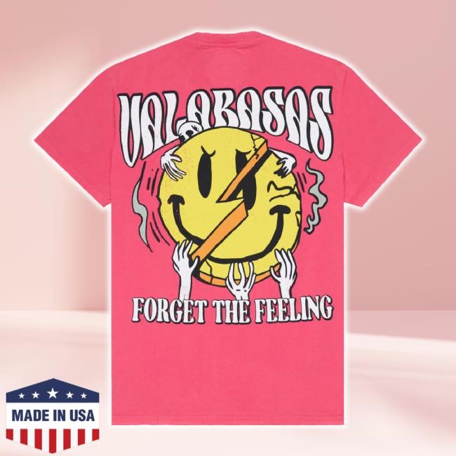 Official Valabasas Shop Merch Store Forget It Vintage Begonia Red Sweatshirt