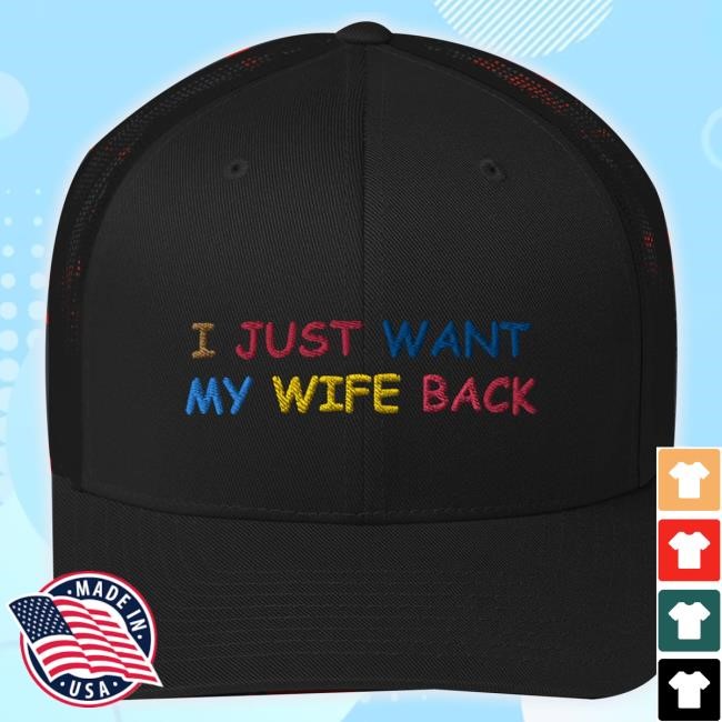 Official I Just Want My Wife Back Dogecore Merch Store new twill cap