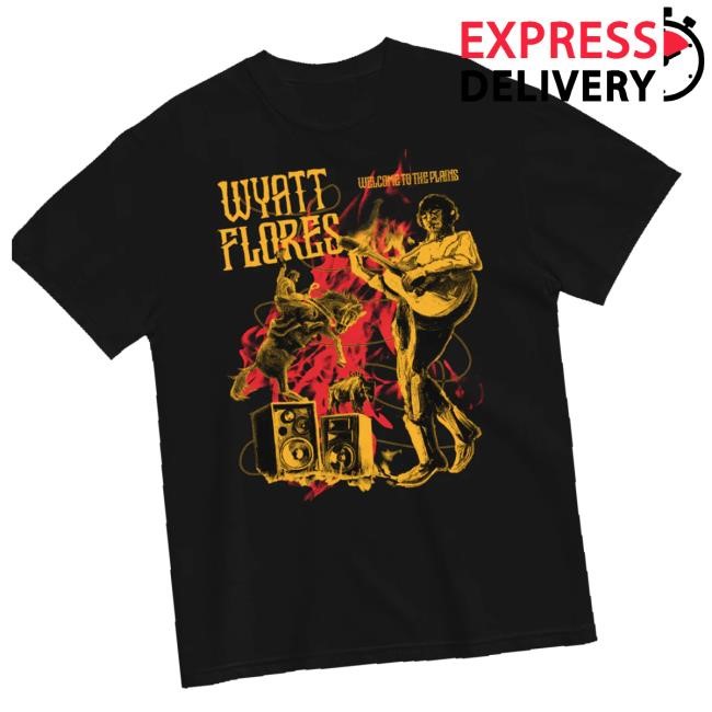 Wyatt Flores Music Merch Welcome To The Plains Black Shirts