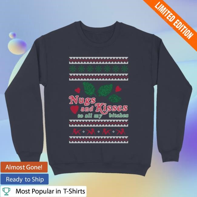 Original Fourtwenty Shop Merch Nugs And Kisses Christmas Crewneck Sweatshirt