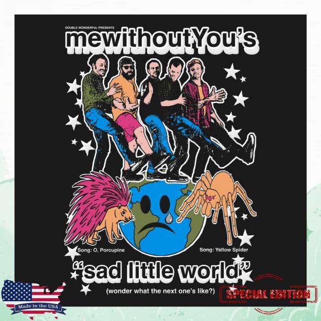Original Mewithoutyou Merch Store Sad Little World Tee Shirt