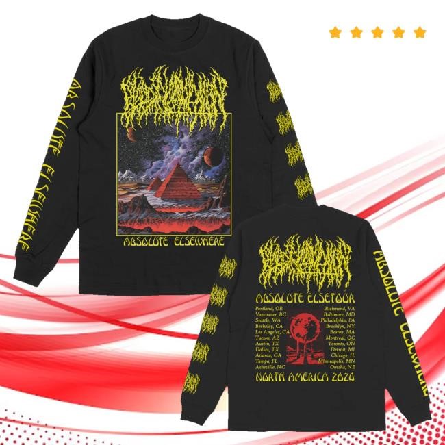 Blood Incantation Official Store Absolute Elsetour Na 2024 Cover Shirt Black Blood Incantation Official Store Absolute Elsetour Na 2024 Cover Shirt Black