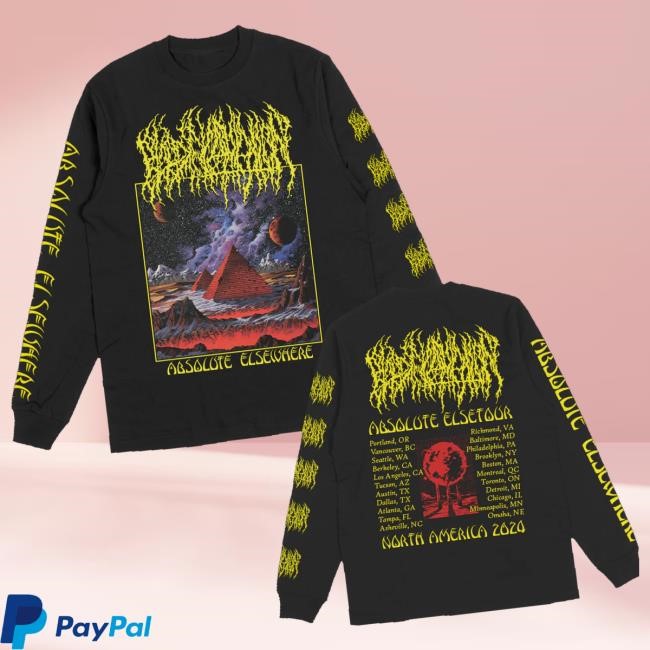 Blood Incantation Official Store Absolute Elsetour Na 2024 Cover Shirt Black Blood Incantation Official Store Absolute Elsetour Na 2024 Cover Shirt Black