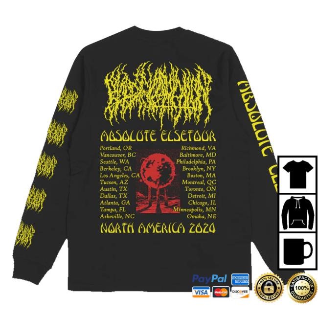 Blood Incantation Official Store Absolute Elsetour Na 2024 Cover Shirt Black Blood Incantation Official Store Absolute Elsetour Na 2024 Cover Shirt Black