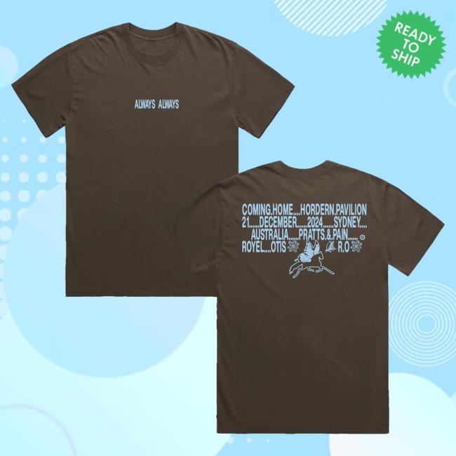 Royel Otis Official Merch Homecoming Faded Brown Ls Tee Royel Otis Official Merch Homecoming Faded Brown Ls Tee