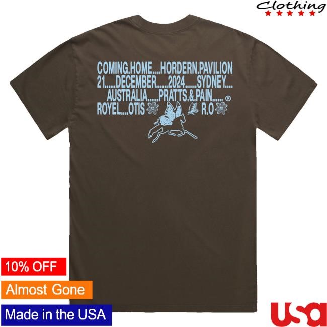 Royel Otis Official Merch Homecoming Faded Brown Ls Tee Royel Otis Official Merch Homecoming Faded Brown Ls Tee