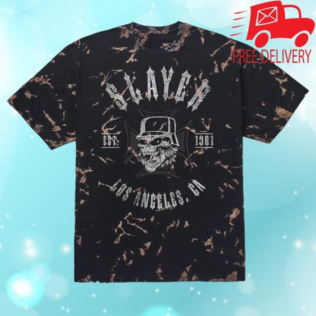 Slayer Merch Slayer '81 Black Marble Long Sleeve Shirt Slayer Merch Slayer '81 Black Marble Long Sleeve Shirt