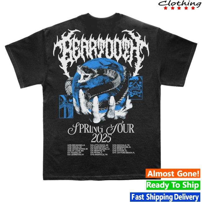 Beartooth Store Merch Blue Snake Tour Long Sleeve Shirt Beartooth Store Merch Blue Snake Tour Long Sleeve Shirt