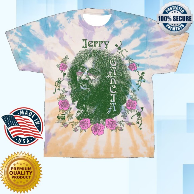 Online Ceramics Merch Store Jerry Garcia Rosebud Tie Dye Tee Shirt