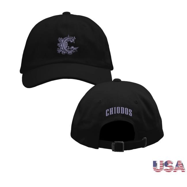 Chiodos Merch Purple Logo Black Dad Hat