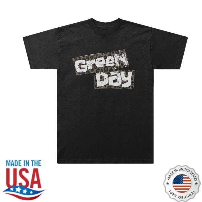 Greenday Merch Cheetah Logo New Shirt
