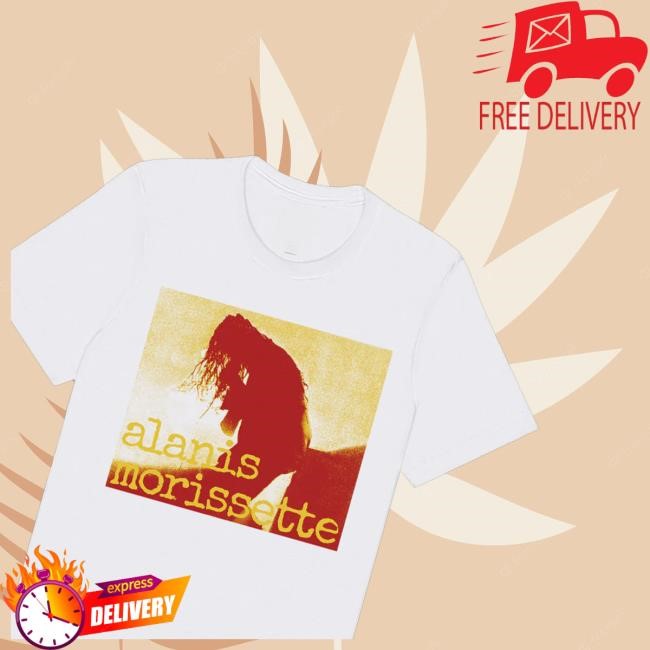 Official Alanis Morissette Shop Merch Alanis Yellow Silhouette White Sweatshirt