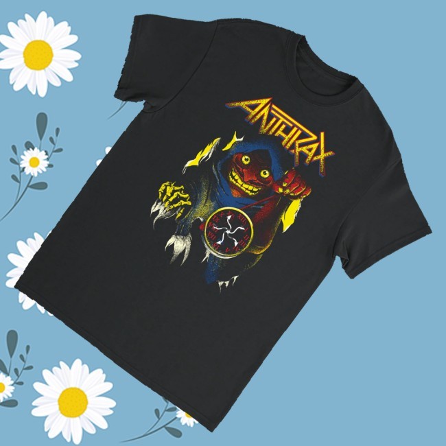Anthrax Store Merch Persistence Of Time Not Death Zip Hoodie