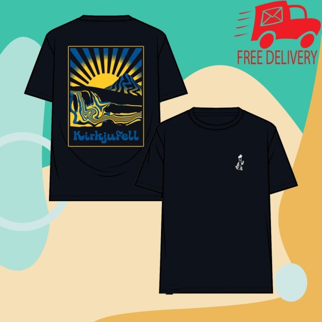 Bæjarins Beztu Pylsur Merch Store Trippy Kirkjufell Hooded Sweatshirt