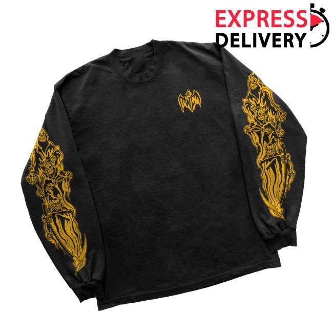 Warren Lotas Merch Store Three Reapers Long Sleeve Tee Shirt Black Yellow Warren Lotas Merch Store Three Reapers Long Sleeve Tee Shirt Black Yellow