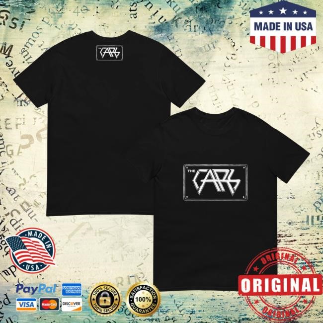 Manhead Merch Store The Cars Black License Plate Tee Shirt