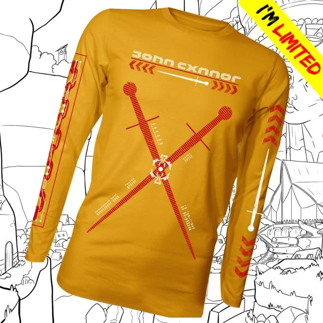 Gravitated Merch Store John Cxnnor Cross Blade Yellow Tee Gravitated Merch Store John Cxnnor Cross Blade Yellow Tee