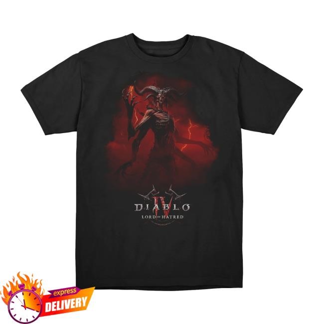 Blizzard Gear Merch Store Diablo Iv Lord Of Hatred Key Art Black T Shirt