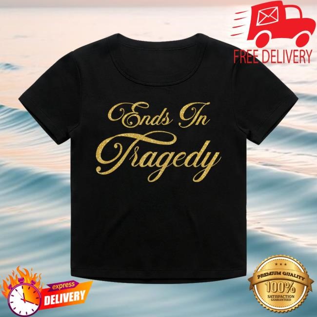 Imprint Merch Store Ends In Tragedy Glitter Logo Crop Hoodie Sweatshirt