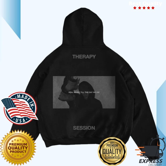 Trending Nf Real Music Merch Store Premium Heavyweight Black Therapy Session Sweater
