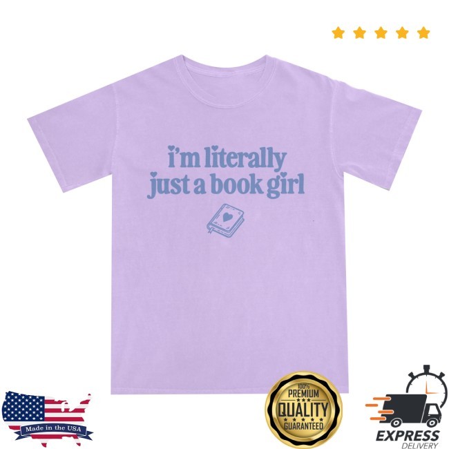 Limited The Lost Bros Store Merch Literally Just A Book Girl Tee Shirt