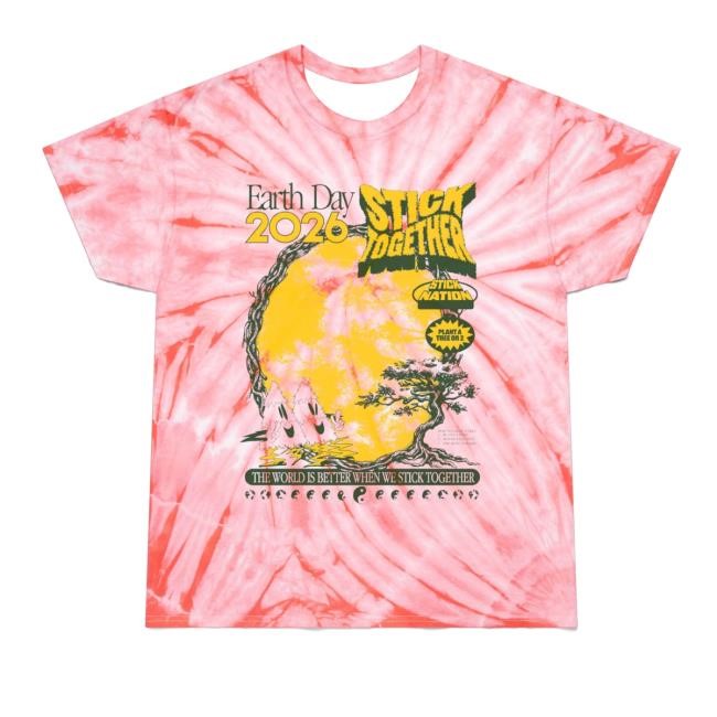 Stick Reviews Merch Store Earth Day 2026 Unisex Tie Dye T-Shirt