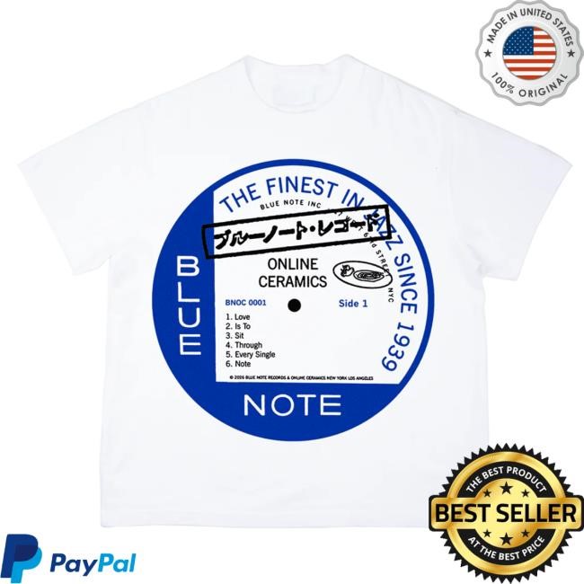Blue Note Records Merch Store Blue Note X Online Ceramics White Tee Shirt Blue Note Records Merch Store Blue Note X Online Ceramics White Tee Shirt