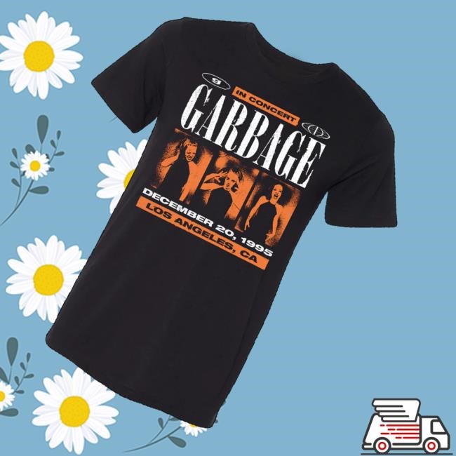 Garbage Merch Store Classic Garbage In Concert Black T Shirt
