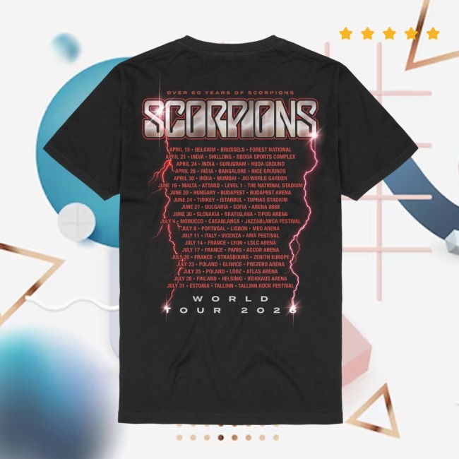 Scorpions Store Merch Shop Coming Home Tour 2026 Shirts Scorpions Store Merch Shop Coming Home Tour 2026 Shirts