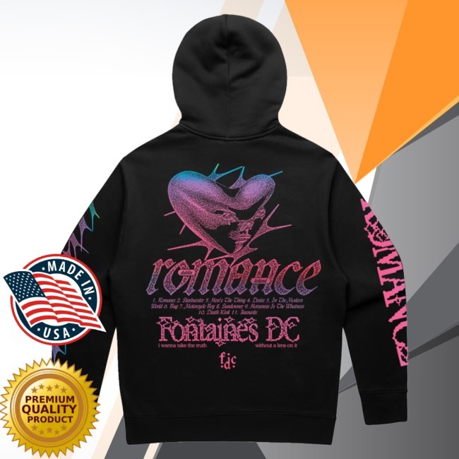 Fontaines Dc Store Merch Romance Tracklist Black Shirts Fontaines Dc Store Merch Romance Tracklist Black Shirts