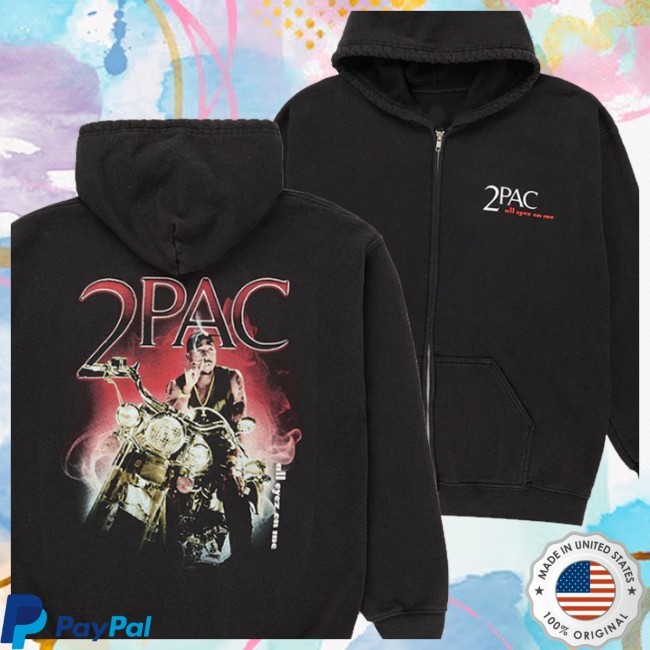 2Pac Store Merch Rider Black Zip Long Sleeve T Shirt 2Pac Store Merch Rider Black Zip Long Sleeve T Shirt