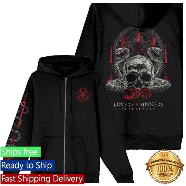 Blackcraft Cult Store Merch Lovers And Sinners Zip-Up Hoodie Sweatshirt Blackcraft Cult Store Merch Lovers And Sinners Zip-Up Hoodie Sweatshirt