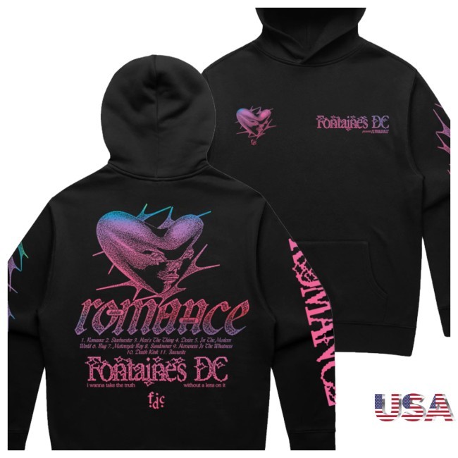 Fontaines Dc Store Merch Romance Tracklist Black Shirts Fontaines Dc Store Merch Romance Tracklist Black Shirts