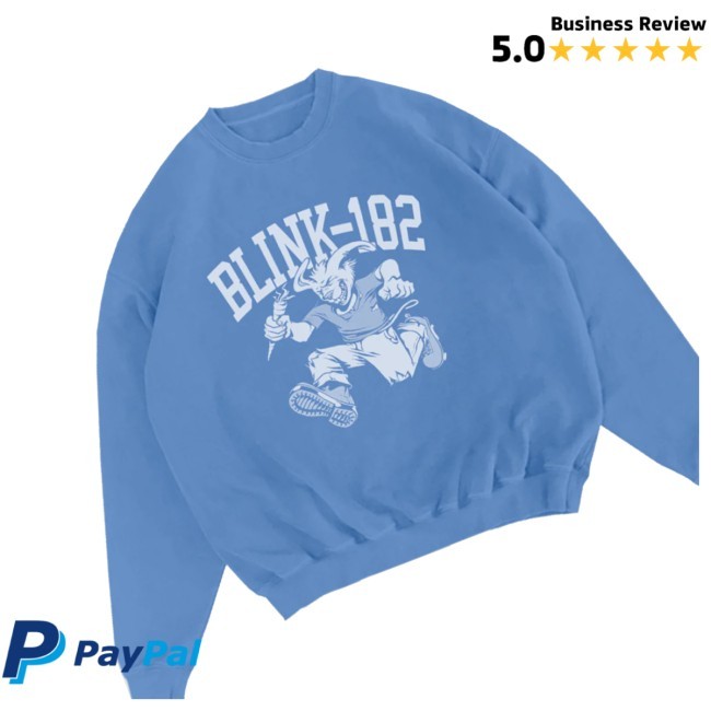Official  Blink 182 Store Merch Rabbit Blue Sweatshirt