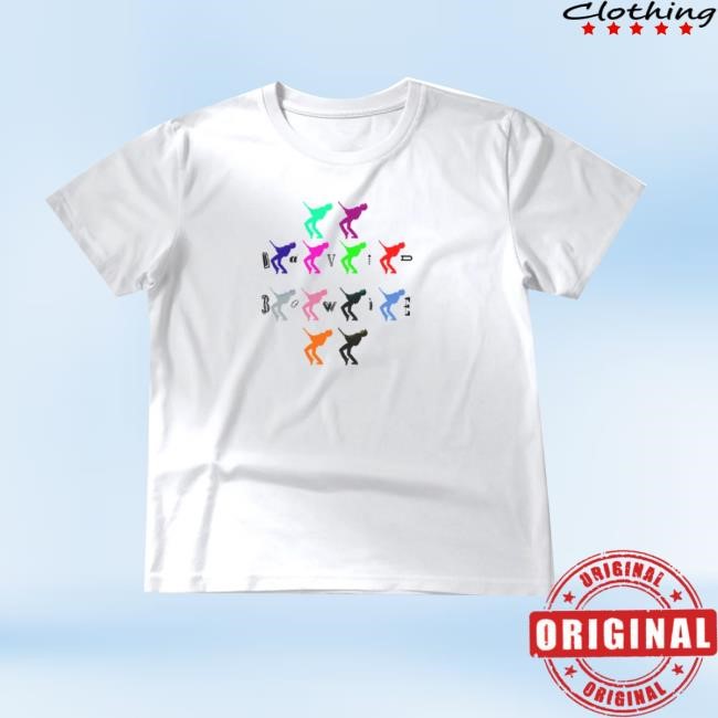 David Bowie Merch Store Never Let Me Down Crossed Colors Tee David Bowie Merch Store Never Let Me Down Crossed Colors Tee